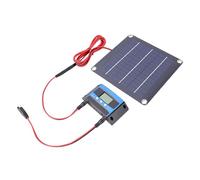 Bewinner Panneau Solaire 20 W avec Contrôleur de Charge MPPT, Kit de Panneau Solaire Monocristallin étanche pour Camping, Camping-car, Chargement de Batterie de Bateau en Extérieur