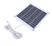 Bewinner Panneau Solaire 5W pour Caméra de Sécurité Silicone Monocristallin 12V Type C Chargeur USB Imperméabilisation Panneau de Charge Solaire Extérieur pour Caméra de Batterie
