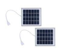 Bewinner Panneau Solaire Portable 2 Pièces 5 W avec Support, Chargeur Solaire USB pour Smartphones, Lecteurs MP3 - Kit de Panneau Monocristallin pour Camping, Randonnée en Plein Air