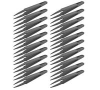 Bewinner Pince à épiler Antistatique en Fibre de Carbone, Lot de 20 | Pincettes ESD sécurisées avec pointes de précision, pour la réparation de téléphones, la réparation de montres, la