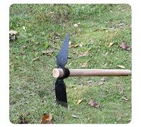 Bewinner Pioche Binette Outil à Main Polyvalent Creuser Désherber | Cultivateur de labourage, tâches de jardinage, lame en acier à haute teneur en carbone, manche en bois de baume vert