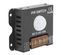 Bewinner PIR Détecteur de Mouvement Interrupteur DC12-24V 30A Intérieur | Contrôleur de détection infrarouge, utilisation dans le couloir, la salle de bain, le garage, délai réglable de 60 à 600 s,