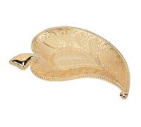 Bewinner Plateau Décoratif Vintage en Feuille d'or, Grand Plateau de Service en Métal gaufré pour Collations et Fruits, Assiette de Fête de Style Européen pour Décoration de Table Basse, 10 X 6