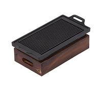 Bewinner Poêle à Barbecue Antiadhésive sans Fumée, Plaque de Cuisson Multifonction avec Vidange d'huile pour une Cuisine Saine - Plaque de Barbecue Double épaisseur pour Extérieur Familial, Charbon