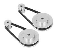 Bewinner Poulie de Distribution en Alliage d'aluminium 20T 60T Jeu de Roues Synchrones avec Courroie de 200 Mm 6 Mm Alésage Intérieur de 5 pour Imprimante 3D CNC Kit d'entraînement de Moteur Pas à