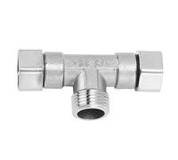 Bewinner Raccord de Tuyauterie à 3 Voies en Acier Inoxydable 304, | Connecteur de tuyau pour eau, air et gaz, adaptateur fileté anti-fuite, résistant à la corrosion, installation facile