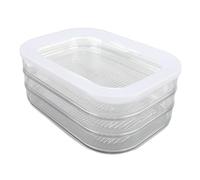 Bewinner Récipient à Viande de Charcuterie Transparent avec Couvercle, Récipient à Viande Rectangulaire Hermétique de Grande capacité pour Réfrigérateur, PET de qualité Alimentaire Empilable