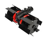 Bewinner Roue de Désherbage Universelle de 10 Cm, Roue de Labour Profonde Multifonctionnelle à 9 Dents, Roue de Fraisage d'herbe en Fer en Aluminium pour Scarificateur de Tondeuse à Gazon