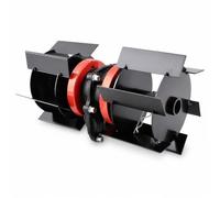 Bewinner Roue de Désherbage Universelle de 10 Cm, Roue de Labour Profonde Multifonctionnelle à 9 Dents, Roue de Fraisage d'herbe en Fer en Aluminium pour Scarificateur de Tondeuse à Gazon
