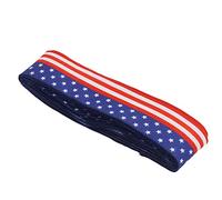 Bewinner Ruban étoile et Rayure Patriotique Rouleau 6,5cm 10m | Garniture de couronne rouge blanc bleu, artisanat de décoration de drapeau, fournitures de fête du 4 juillet, fabrication