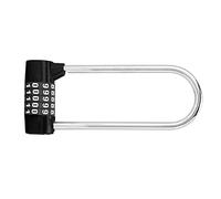 Bewinner Serrure à Combinaison en Forme de U en Alliage de Zinc, Serrure à Code de Mot de Passe à 5 Cadrans pour Armoires, Portes, Salle de Sport, Vélos, Boîtes à Outils et Valises (BLACK)