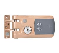 Bewinner Serrure de sécurité Intelligente Antivol sans vec 4 Télécommandes, Pêne Dormant électronique à Double Moteur, Alarme de Batterie Faible, Installation Facile pour la Maison, le Bureau,