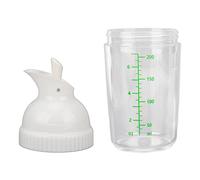 Bewinner Shaker à Vinaigrette de 200 Ml, BPA, Récipient à Sauce en PP étanche avec Couvercle à Levier à une Main pour Vinaigrettes, Marinades et Condiments Faits Maison (WHITE)