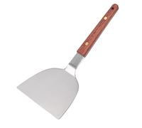 Bewinner Spatule de Barbecue en Acier Inoxydable avec Manche en Bois, Spatule de Gril Multifonction de 4,7 Pouces pour Steak, Poisson, Boulette d'œuf, Retourneur de Hamburger, Flipper de Hamburger,