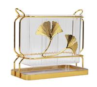 Bewinner Support pour Ustensiles de Cuisine avec égouttoir, 2 | Organisateur d\'argenterie Transparent pour comptoir, boîte de rangement de couverts en fer détachable avec porte-baguettes