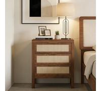 Bewinner Table de Chevet Moderne avec 3 Tiroirs, Wood Night Stand (1) | Commode Robuste, Sécurité Anti-Basculement, Assemblage Facile, pour Chambre, Couloir, Salon