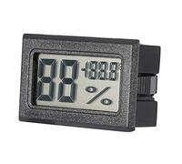 Bewinner Thermomètre Numérique LCD, Moniteur d'humidité Intérieure, Hygromètre pour Maison, Bureau, Serre - Mini Compteur de Température Blanc avec Batterie Incluse (BLACK)