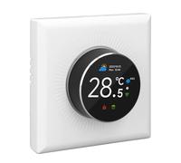 Bewinner Thermostat Intelligent WiFi pour Chauffage électrique, Contrôleur de Température Programmable Hebdomadaire avec Bouton, Application et Commande Vocale, 16 A, écran TFT 1,32 Pouces, Anneau