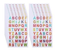 Bewudy Lot de 20 feuilles d'autocollants à paillettes avec lettres autocollantes colorées pour bricolage, scrapbooking, décoration