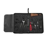 Bexdug Bonsai Kit Outils Ensemble Outils de Jardinage Ciseaux Cisaille en Acier Carbone avec Étui en Nylon pour Jardin Topiaire