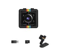 Bextgoo 1080P Camera de Surveillance sans Internet avec Carte TF de 32 Go | 12MP Prise Photos, Support Rotatif 360°, Fixation par Clip ou Vis, Mini Camera pour Vélo, Voyage, Sécurité Extérieure, Noir