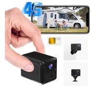 Bextgoo 2K Camera de Surveillance sans Internet, Camera 4G Carte SIM | 5200mAh Batterie, Mini Camera sans WiFi, Vision 160°, Détection AI, 2K Vision Nocturne, pour Camping, Voyages, Voiture