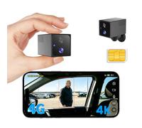 Bextgoo 4K Camera de Surveillance sans Internet, Mini Camera Carte SIM 4G | Batterie 5200mAh, Angle Vue 160°, Alertes, Détection Radar IA, Vision Nocturne, idéale pour Voiture, Parking, Camping, Voyage