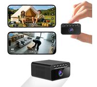 Bextgoo Mini Camera de Surveillance, WiFi/sans Wi-FI, 4K Camera Surveillance WiFi Interieur sans Fil, Vision Nocturne, Détection Mouvement, Camera Espion pour Maison/Pet/Interieur/Extérieur, Noir