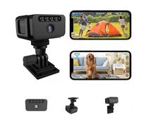 Bextgoo Mini Camera Espion sans Fil,Camera de Surveillance sans Internet | Fonctionne avec ou sans Wi-Fi, Vision Nocturne, Détection Mouvement, pour Intérieur/Extérieur/Maison/Pet