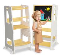 Bey&Co® Tour d’Apprentissage/Tour d'Observation Montessori en Bois - Tour d’Éveil pour Enfant - 3 Hauteurs Réglables, Surface Anti-Dérapante, Pieds Anti-Bascule Méthode Montessori - À Partir 12 Mois