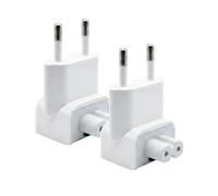 BEYEE AC Adapter Plug Convertisseur de Chargeur de Voyage, Connecteur de Rechange pour tablettes iPod, iPhone, iPad, Adaptateur Secteur Macbook (2xEU Plug) White