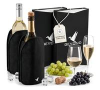 Beyond Manchon Rafraîchisseur de Bouteille de Vin - Réfrigérant pour Champagne & Vin Mousseux | Refroidisseur portable, Manchon Isotherme, Accessoire pour Vin, Sac Isotherme pour Boissons - Lot de 2