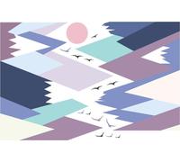 Beyonka - Autocollant pour enfants « Montagnes scandinaves » 100 x 150 cm