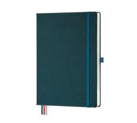 BEZEND Agenda 2026 2027 A4 Journalier 28 x 22 cm 12 Mois De Août. 2026 à Juil. 2027, Agenda Scolaire avec Intervalles de 30 Minutes, Porte-Stylo Fixe, Couverture Rigide en Cuir PU, Vert Foncé