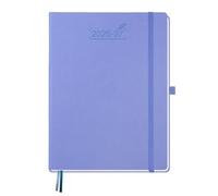 BEZEND Agenda 2026 2027 A4 Semainier 28 x 22 cm 18 Mois De Juil. 2026 à Déc. 2027, Agenda Scolaire avec Pages de Notes, Porte-Stylo Fixe, Couverture Rigide en Cuir PU, Bleuet