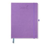 BEZEND Agenda 2026 2027 A4 Semainier 28 x 22 cm 18 Mois De Juil. 2026 à Déc. 2027, Agenda Scolaire avec Pages de Notes, Porte-Stylo Fixe, Couverture Rigide en Cuir PU, Lavande