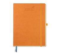 BEZEND Agenda 2026 2027 A4 Semainier 28 x 22 cm 18 Mois De Juil. 2026 à Déc. 2027, Agenda Scolaire avec Pages de Notes, Porte-Stylo Fixe, Couverture Rigide en Cuir PU, Orange
