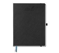 BEZEND Agenda 2026 2027 A4 Semainier 28 x 22 cm 18 Mois De Juil. 2026 à Déc. 2027, Agenda Scolaire avec Pages de Notes, Porte-Stylo Fixe, Couverture Rigide en Cuir PU, Noir