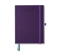 BEZEND Agenda 2026 2027 A4 Semainier 28 x 22 cm 18 Mois De Juil. 2026 à Déc. 2027, Agenda Scolaire Format Horizontal, Pages de Notes, Porte-Stylo Fixe, Couverture Rigide en Cuir PU, Violet