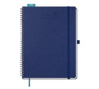 BEZEND Agenda 2026 2027 A4 Semainier Spirale 28 x 22 cm 18 Mois De Juil. 2026 à Déc. 2027, Agenda Scolaire avec Porte-Stylo Autocollant, Règle Signet, Couverture Souple en Cuir PU, Canneberge
