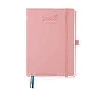 BEZEND Agenda 2026 2027 A5 Semainier 21 x 15,5 cm 18 Mois De Juil. 2026 à Déc. 2027, Agenda Scolaire avec Deux Pages par Semaine avec une Page de Notes, Couverture Rigide en Cuir PU, Rose