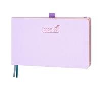 BEZEND Agenda 2026 2027 Semainier Moyen 14 x 23 cm 18 Mois De Juil. 2026 à Déc. 2027, Agenda Scolaire avec Vertical 1 Semaine 2 Pages, Tranche Or Rosé, Couverture Rigide en Cuir PU, Lilas