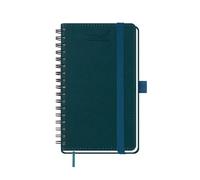 BEZEND Petit Agenda 2026 2027 de Poche A6 Semainier Spirale 18 Mois De Juil. 2026 à Déc. 2027, Agenda Scolaire avec Porte-Stylo Autocollant, Couverture Souple en Cuir PU, Vert foncé