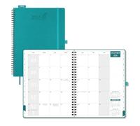 BEZEND Planning mensuel 2027-2028 (21,6 x 27,9 cm), calendrier sur 2 ans avec pages de notes (du 26 au 27 décembre) avec onglets laminés, papier épais de 120 g/m², couverture souple en cuir végétalien