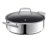 BEZIA Sauteuse 28 cm avec Couvercle, Faitout Induction 5,2 L | Poêle inox 18/10, revêtement céramique sans PTFE, cocotte/poêle passe-four pour mijoter, rôtir & cuire