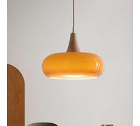 BFFGKGL Vintage Japonais Verre de Lait Cuisine île Suspension Minimaliste Moderne Orange Chambre Lampe Suspendue créativité Nordique Table à Manger Lustre pour Salle à Manger Salon Rural
