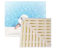 BFNDSSEOU Grille de Drainage Piscine en Plastique | Couleur os Largeur 18-40 cm Drainage de piscine : grille de trop-plein(Width 30cm/1pieces)