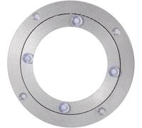 BFNDSSEOU Plaque pivotante à roulement Billes en Alliage d'aluminium | Argent 4/6/8/10 pouces for table à manger, cuisine, étagère, armoire(4inxH8.5MM)