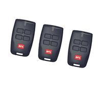 BFT Mitto B RCB04 R1 Lot de 3 télécommandes 4 canaux 433,92 MHz Rolling Code Noir Plastique Voiture 4 Boutons