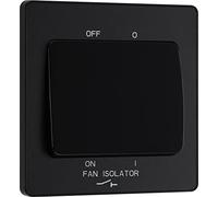 BG Electrical Evolve Isolateur de ventilateur 10 A Triple pôle Large Bascule Noir Mat